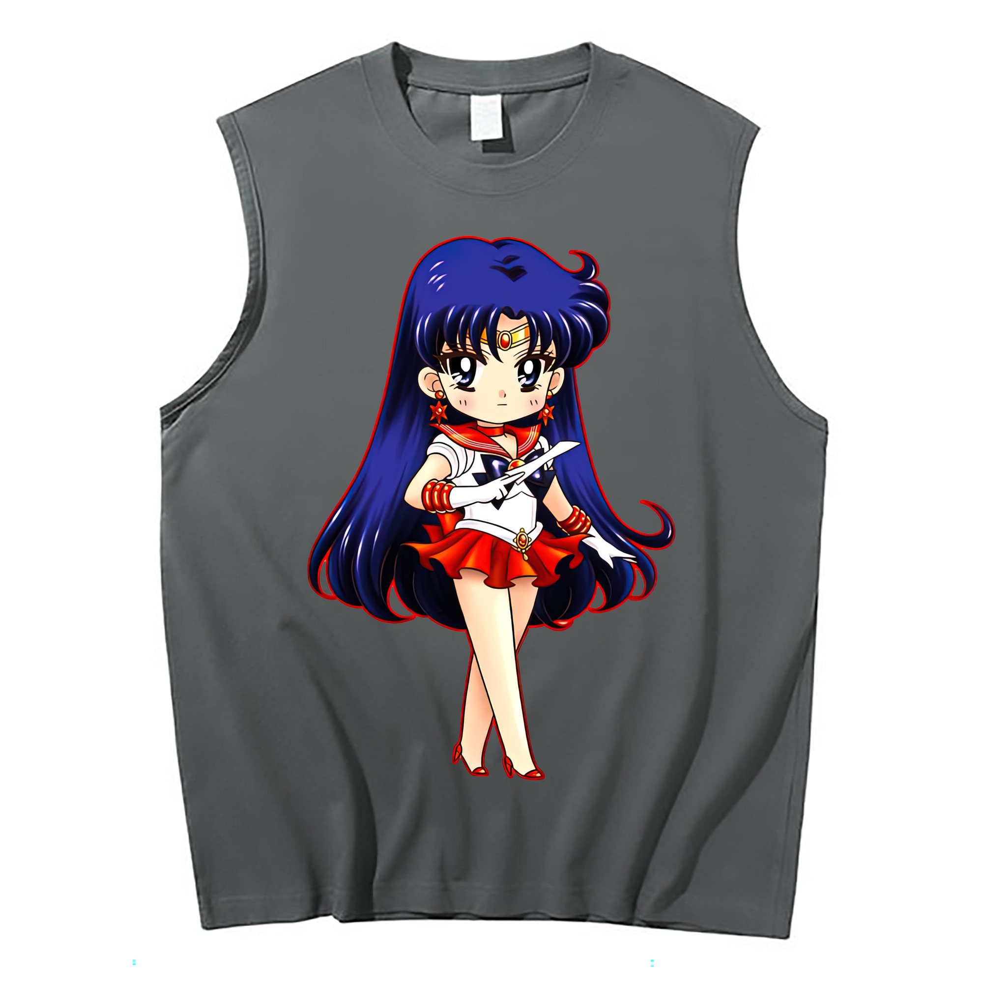 （画像用） 美少女戦士セーラームーン 火野レイ ひの レイ Sailor Moon Hino Rei （セーラーマーズ,Sailor Mars） コットン100％タンクトップ（フロントプリント）